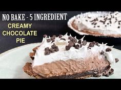 no bake 5 ingredient creamy chocolate pie