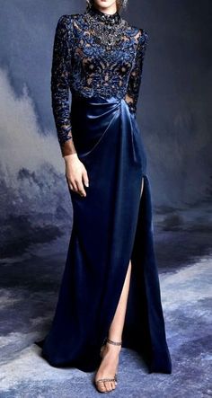 Used Navy Marchesa Formal Beaded Lasercut Velvet Long Gown Dress US 6/8 | eBay Velvet Dress Formal, Marchesa Couture, Split Prom Dresses, Winter Wedding Guest Dress, 파티 드레스, Long Gown Dress, Outfits Dress, فستان سهرة, Evening Dresses Elegant