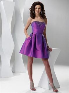 Purple Holiday Dress, Petite Gowns, Cocktail Dress Purple, Pageant Evening Gowns, Sweetheart Bridal Gown, Formal Bridesmaids Dresses, Purple Cocktail Dress, Strapless Prom Dress, Strapless Prom Dresses