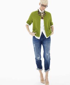 How To Wear Shirt, Mode Ab 50, Stile Casual Chic, Outfit Jeans, Green Cardigan, Fashion Over 40, Fashion Over 50, 50 Fashion, Fashion Mode