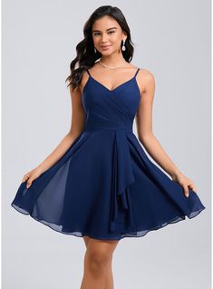 JJ's House Chiffon V-Neck Fall Spring Summer A-line Plus General Back Zip Coquette Simple Sweet & Flow Elegant Navy Blue Height:5.8ft（176cm） Bust:32in（82cm）Waist:24in（61cm）Hips:35in（89cm） No Short Blue Spaghetti Straps Homecoming Dress. #JJ's House #Chiffon #VNeck #Fall #Spring #Summer #Aline #Plus #General #BackZip #Coquette #Simple #Sweet&Flow #Elegant #NavyBlue #No #Short #Blue #SpaghettiStraps #HomecomingDress Cute Middle School Dresses For Dances, Dusty Blue Dresses Short, Homecoming Dresses 7th Grade, Formal Simple Dress Short, Grade 8 Grad Dresses Navy Blue, Dark Blue Grade 8 Grad Dresses, Winter Formal Dresses Medium Length, Sixth Grade Dance Dresses, Navy Blue Sparkly Hoco Dress