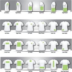 an image of men's t - shirts in different sizes and colors illustration on white background