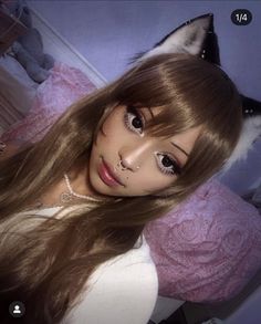 Watercolour Texture, Douyin Makeup, Selfie Inspo, Cool Makeup Looks, Neko Cat, Gyaru Fashion