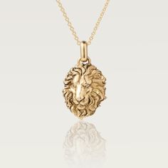 Gold Lion Necklace Lion Necklace, The Lion, Gold Vermeil, Solid Gold, York City, New York City, Lion, 18k Gold, Gold Necklace