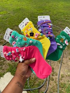 Charm socks comes with random variety charms you can message us if you want specific charms comes with 1 sock Socks With Charms, Socks Decoration Ideas, Junk Socks With Charms, Bedazzled Socks, Croc Business, Charm Socks, Junk Socks, Bling Socks, Creative Socks