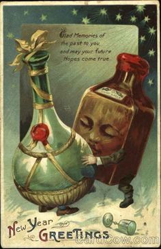 an old fashioned card features a bottle with a woman's face in it and the caption reads, hope comes true