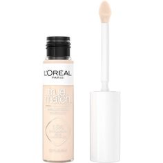 L'Oreal Paris True Match Radiant Serum Concealer with Hyaluronic Acid - 0.33 fl oz shade C1 True Match Loreal, Loreal Concealer, Corrector For Dark Circles, Loreal Paris True Match, Loreal True Match, Serum Concealer, Tarte Shape Tape Concealer, Maybelline Instant Age Rewind, Waterproof Concealer