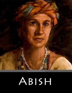 a painting of a woman with a turban on her head and the words abish above it