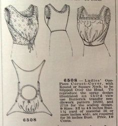 an old fashion catalog showing different types of bras