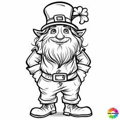 a cartoon lepreite standing with his hands in his pockets and wearing a hat