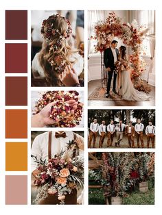 the color palette is autumn, and it's perfect to use in your wedding