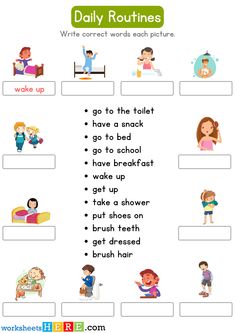 the daily routine worksheet for children to learn how to read and understand their feelings