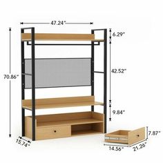 an image of a shelf with drawers and shelving unit in the bottom right hand corner