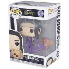 the pop vinyl figure has been signed by two people, one is holding a dog