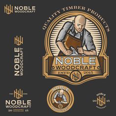 the logo for noble woodcraft