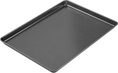 an empty baking pan on a white background