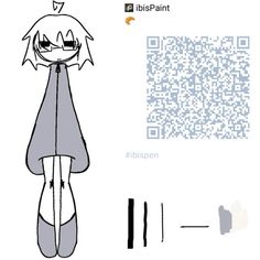 a cartoon character with a qr code on it's face and an image of the