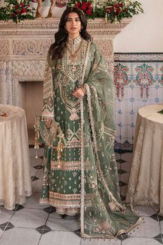 Organza Dress Pakistani In Kameez Trouser Dupatta Style Mohsin Naveed Ranjha, Pakistani Culture, Desi Fits, Dupatta Style, Pakistani Wedding Dress, Desi Clothes, Wedding Clothes, Party Kleidung, Embroidered Dupatta