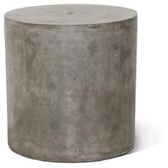 a round concrete table on a white background