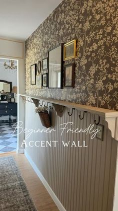 the hallway is clean and ready for us to use as an accent wall in this home