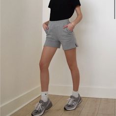 Sold Out Online Brooks Sweatshorts. So Comfy And Flattering!! Already Have A Bunch So Selling These, Nwt. Heather Grey Color Casual Gray Mid-thigh Length Shorts, Athleisure Gray Shorts, Casual Athletic Shorts With Built-in Shorts, Relaxed Fit Shorts For Day Out, Casual Mid-thigh Loungewear Shorts, Casual Mid-thigh Length Shorts For Loungewear, Casual Mid-thigh Length Shorts With Built-in Liner, Relaxed Fit Bermuda Shorts For Day Out, Sporty Above Knee Shorts For Loungewear