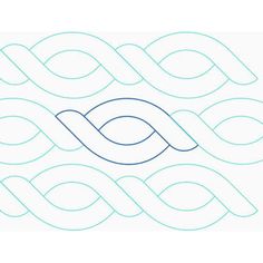 the logo for an art gallery, with blue lines and wavy shapes on white paper