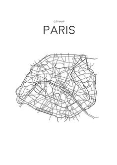 a black and white poster with the words paris on it