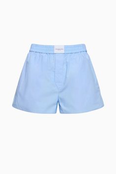 Alexanderwang.t Classic Boxer Short - Chambray Blue Cotton Boxer Shorts, Shoes With Jeans, Summer Months, Boxer Shorts, Body Measurements, Online Purchase, Chambray, Warm Weather