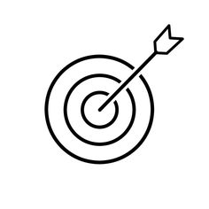 an arrow in the center of a target