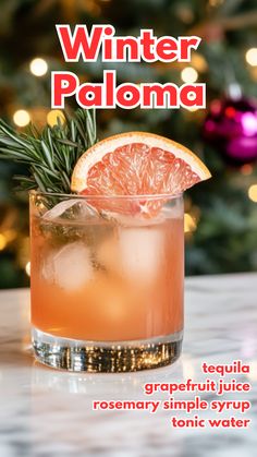 Tropical Drink Recipes, Rosemary Cocktail, Grapefruit Cocktail, Paloma Cocktail, Rosemary Simple Syrup, Gin Drinks, Yummy Alcoholic Drinks, Refreshing Cocktail