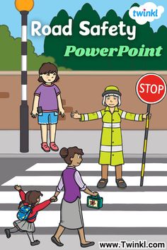 Road Safety PowerPoint Safety On The Road For Kids, Traffic Rules For Kids, Informative Presentation, Road Safety Poster, Road Traffic Safety, Road Crossing, Traffic Rules