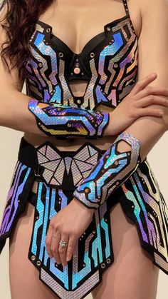 Electra Costume, Cyberpunk Costume, Cyberpunk Cosplay, Rave Outfit, Futuristic Fashion, Festival Looks, Rave Wear, Future Fashion, Fantasy Clothing