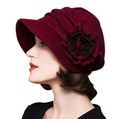 PRICES MAY VARY. Fits for whose head circumference between 56-58cm/22-23inch Hand Wash for Best Results- - -52.9% Wool / 39.5% Polyester/7.6%other Light weight, Perfect for Everyday wear or Halloween Costume Style: Warm of your ears neck and face, with this beautiful cap One Size fits most Adults Versatile hat which you can wear for any occasion , Machine wash according to instructions on care label. Topi Vintage, Types Of Hats For Women, 1920s Hats, 1930s Hats, 1920s Hat, Edwardian Hat, Turban Hijab, Vintage Style Hat, Flapper Costume