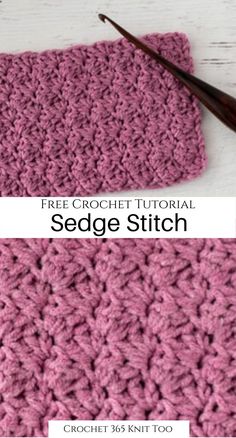 the free crochet pattern is to make a sedge stitch