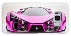 a pink sports car with its hood open and lights on galaxy s8 case by panoramic images