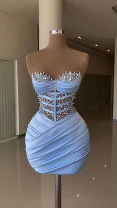 Item Details ： Product Number : C2575 Fabric: Satin Silhouette: Sheath Sleeves：Sleeveless Back Style：Zipper 18th Birthday Outfit, Dress With Beads, Homecoming Dress Short, Mini Party Dress, Blue Bodycon Dress, Prom Girl Dresses, Dinner Dress Classy, Classy Prom Dresses, Stunning Prom Dresses