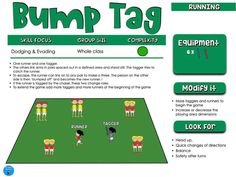 the website page for bump tag, which is designed to help children learn how to use