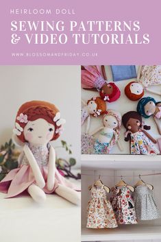 sewing patterns and video instructions for doll clothes