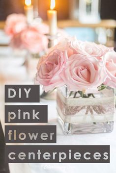 5 Simple But Elegant Pink Flower Centerpieces (That Are Low Enough To See Over) Lace Vase