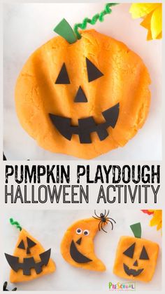 this pumpkin playdough is an easy halloween activity for kids to make and eat