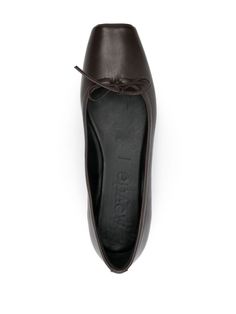 Find AEYDĒ Gabriella Ballet Flats on Editorialist. dark brown calf leather smooth grain low stacked heel bow detailing to the front square toe branded leather insole leather outsole Ballet Flats Brown, Brown Flats, Chanel 2, Ballet Pumps, Iconic Bags, Boot Pumps, Boots Fall, Exclusive Fashion, Pump Sandals