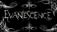 the word evance written in white on a black background with swirls and scrolls