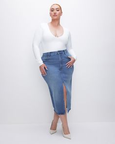 JUST DROPPED: The Compression Collection. Shop our new figure-hugging jeans, dresses, skirts and tops designed to smooth and sculpt your curves Shop Now Scoop Neck Bodysuit, Shorts Skirts, Jeans For Short Women, Denim Midi Skirt, Midi Skirts