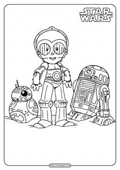 star wars coloring pages for kids to print out and color with the characters in it