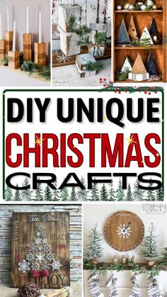 unique christmas crafts are featured in this collage