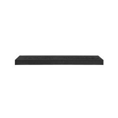 a black shelf sitting on top of a white wall