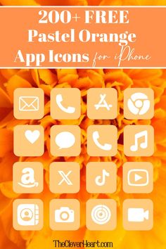 pastel orange app icons Pastel Orange App Icons, Orange App Icons, App Icons For Iphone, Icons For Iphone, Harry Potter Iphone, Pastel Orange, App Icon Design, Home Screen, App Icon