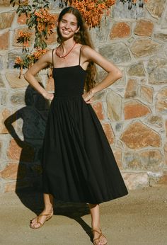 Ciao Lucia Mael Dress Black Ciao Lucia, Cotton Midi Dress, Dress Satin, Mid Dresses, Skirts For Sale, Full Skirt, Satin Dresses, Sweater Shop, Dress Black