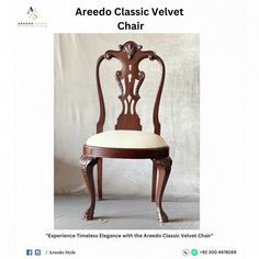 an image of a chair that is in the web page for furniture store called arredo classic velvet chair