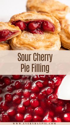 sour cherry pie filling is an easy and delicious dessert that's ready to be eaten